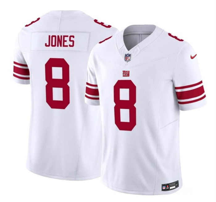 Men's New York Giants #8 Daniel Jones White 2023 F.U.S.E. Vapor Untouchable Limited Stitched Jersey Men's New York Giants #8 Daniel Jones White 2023 F.U.S.E. Vapor Untouchable Limited Stitched Jersey
