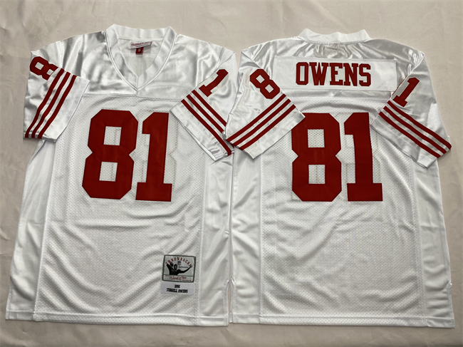 Men's New York Giants #81 Terrell Owens White Throwback Stitched Football Jersey Men's New York Giants #81 Terrell Owens White Throwback Stitched Football Jersey