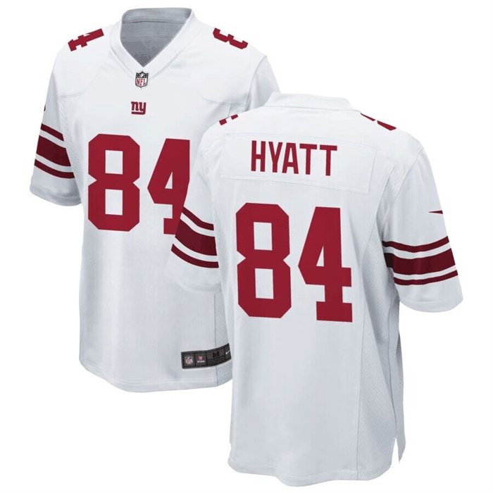 Men's New York Giants #84 Jalin Hyatt White Stitched Game Jersey