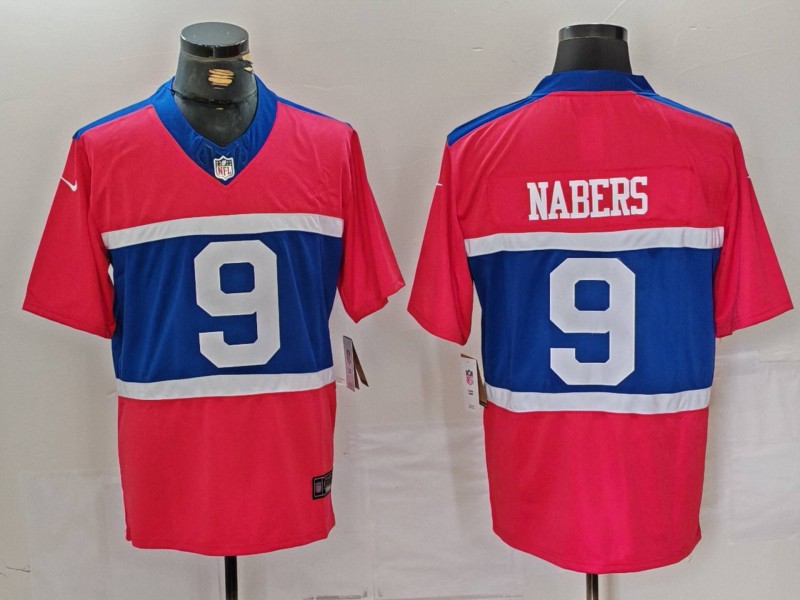 Men's New York Giants #9 Malik Nabers Century Red Alternate Vapor F.U.S.E. Limited Stitched Football Jersey Men's New York Giants #9 Malik Nabers Century Red Alternate Vapor F.U.S.E. Limited Stitched Football Jersey