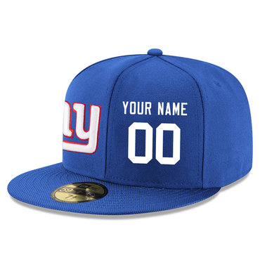 Men's New York Giants Blue Color Snapback Custom Hat (Stitched any name&number) Men's New York Giants Blue Color Snapback Custom Hat (Stitched any name&number)