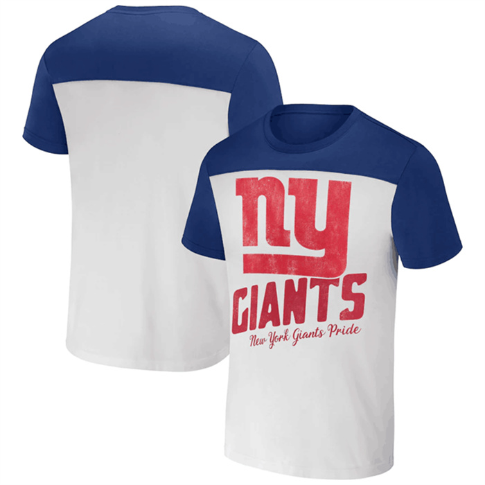 Men's New York Giants Cream Royal X Darius Rucker Collection Colorblocked T-Shirt Men's New York Giants Cream Royal X Darius Rucker Collection Colorblocked T-Shirt