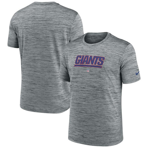 Men's New York Giants Grey Velocity Performance T-Shirt Men's New York Giants Grey Velocity Performance T-Shirt