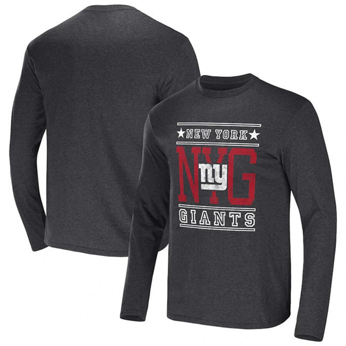 Men's New York Giants Heathered Charcoal X Darius Rucker Collection Long Sleeve T-Shirt Men's New York Giants Heathered Charcoal X Darius Rucker Collection Long Sleeve T-Shirt