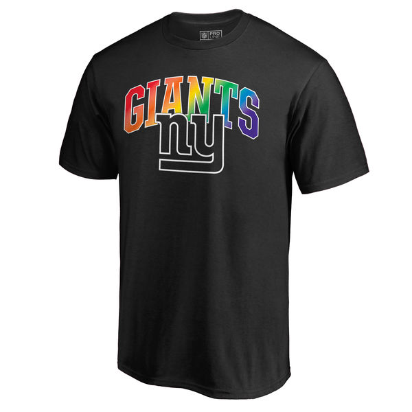 Men's New York Giants NFL Pro Line By Fanatics Branded Black Big & Tall Pride T-Shirt