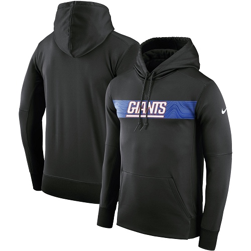 Men's New York Giants Nike Charcoal Sideline Team Performance Pullover Hoodie Men's New York Giants Nike Charcoal Sideline Team Performance Pullover Hoodie