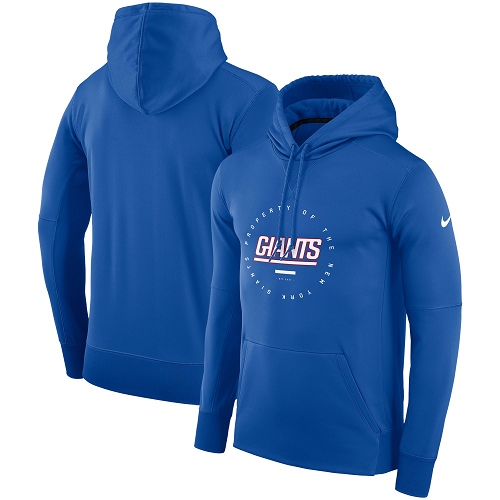 Men's New York Giants Nike Royal Sideline Property Of Wordmark Logo Performance Pullover Hoodie Men's New York Giants Nike Royal Sideline Property Of Wordmark Logo Performance Pullover Hoodie