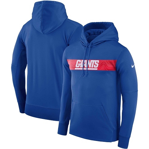 Men's New York Giants Nike Royal Sideline Team Performance Pullover Hoodie Men's New York Giants Nike Royal Sideline Team Performance Pullover Hoodie