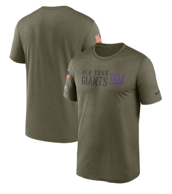 Men's New York Giants Olive 2022 Salute To Service Legend Team T-Shirt Men's New York Giants Olive 2022 Salute To Service Legend Team T-Shirt