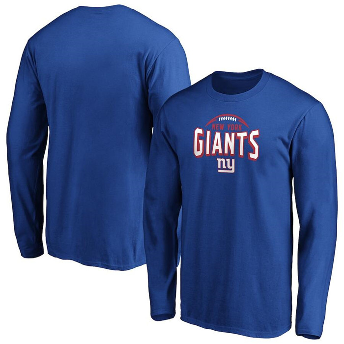 Men's New York Giants Royal Clamp Down Long Sleeve T-Shirt Men's New York Giants Royal Clamp Down Long Sleeve T-Shirt