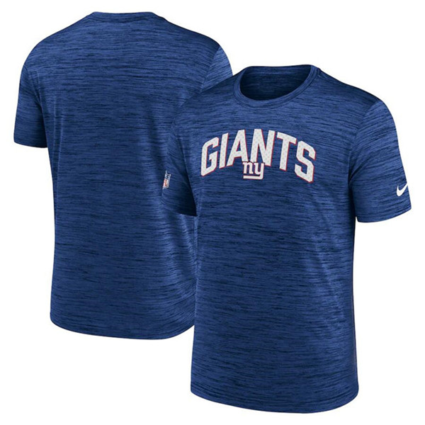 Men's New York Giants Royal Sideline Velocity Stack Performance T-Shirt Men's New York Giants Royal Sideline Velocity Stack Performance T-Shirt