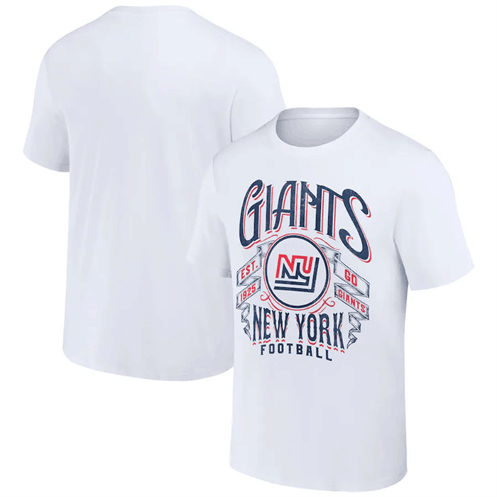 Men's New York Giants White X Darius Rucker Collection Vintage Football T-Shirt Men's New York Giants White X Darius Rucker Collection Vintage Football T-Shirt