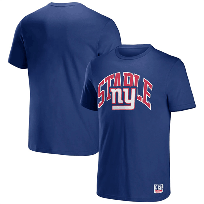 Men's New York Giants X Staple Blue Logo Lockup T-Shirt Men's New York Giants X Staple Blue Logo Lockup T-Shirt