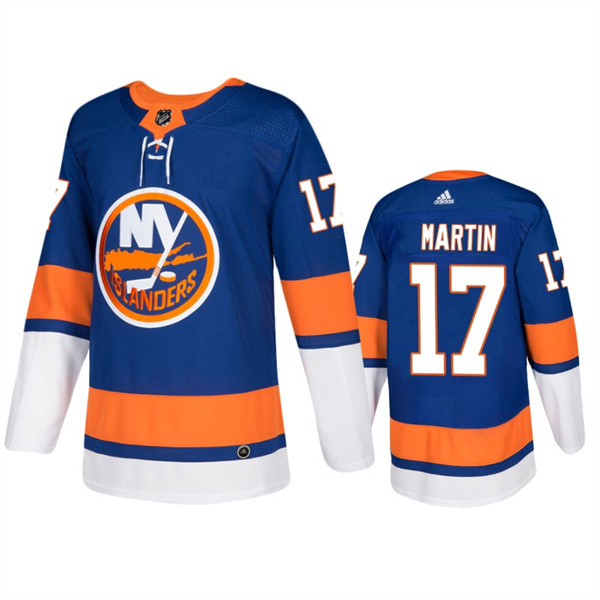 Men's New York Islanders #17 Matt Martin Royal Stitched Jersey Men's New York Islanders #17 Matt Martin Royal Stitched Jersey