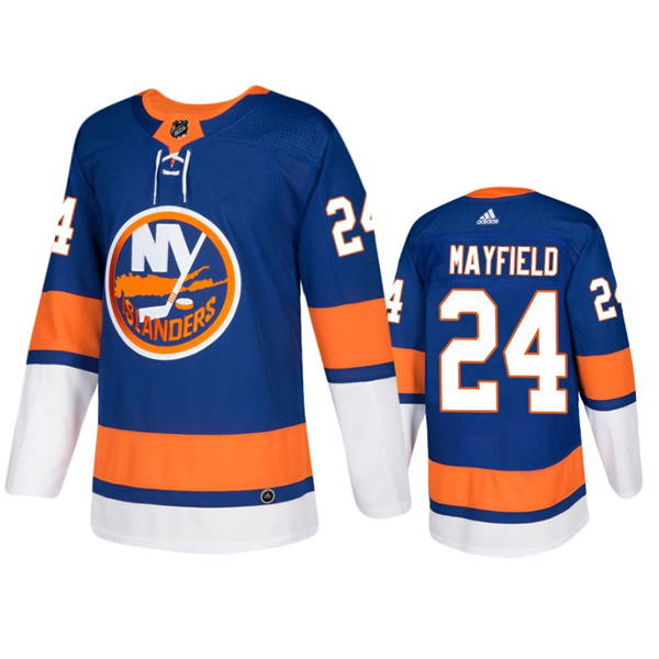 Men's New York Islanders #24 Scott Mayfield Royal Stitched Jersey Men's New York Islanders #24 Scott Mayfield Royal Stitched Jersey