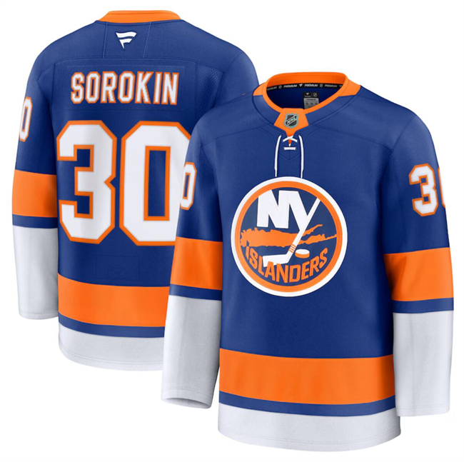 Men's New York Islanders #30 Ilya Sorokin Royal 2024-25 Home Stitched Hockey Jersey Men's New York Islanders #30 Ilya Sorokin Royal 2024-25 Home Stitched Hockey Jersey
