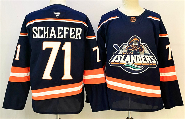 Men's New York Islanders #71 Matthew Schaefer Navy 2024-25 Stitched Hockey Jersey Men's New York Islanders #71 Matthew Schaefer Navy 2024-25 Stitched Hockey Jersey