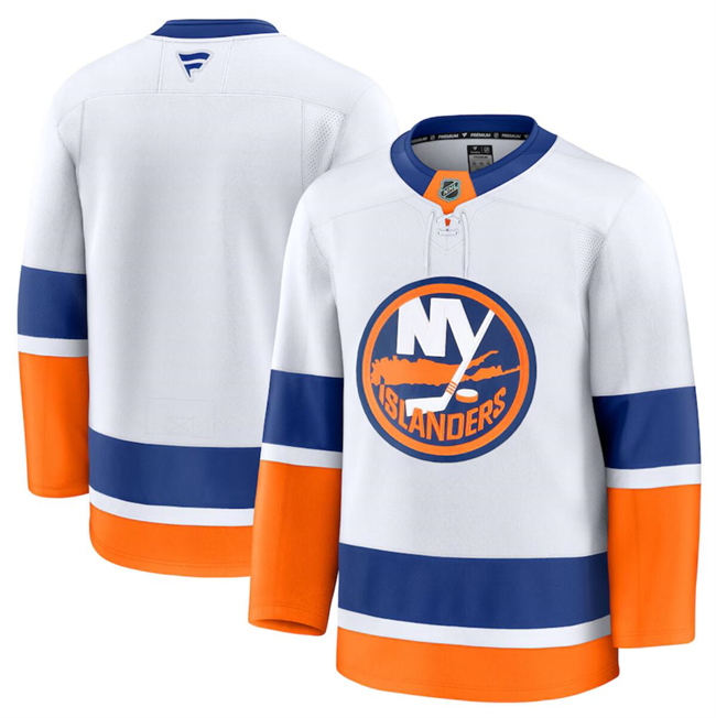 Men's New York Islanders Blank White 2024-25 Away Stitched Hockey Jersey Men's New York Islanders Blank White 2024-25 Away Stitched Hockey Jersey