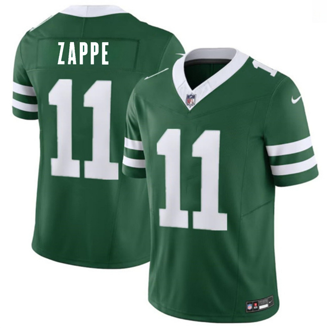 Men's New York Jets #11 Bailey Zappe Green 2026 F.U.S.E. Vapor Untouchable Limited Stitched Jersey Men's New York Jets #11 Bailey Zappe Green 2026 F.U.S.E. Vapor Untouchable Limited Stitched Jersey