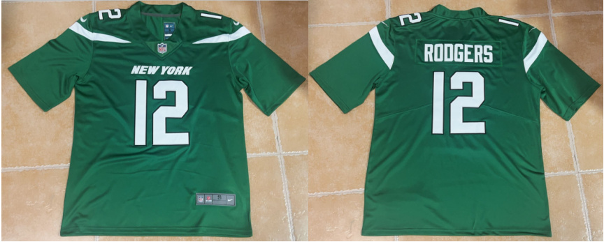Men's New York Jets #12 Aaron Rodgers Green Vapor Untouchable Limited Stitched Jersey (1) Men's New York Jets #12 Aaron Rodgers Green Vapor Untouchable Limited Stitched Jersey (1)