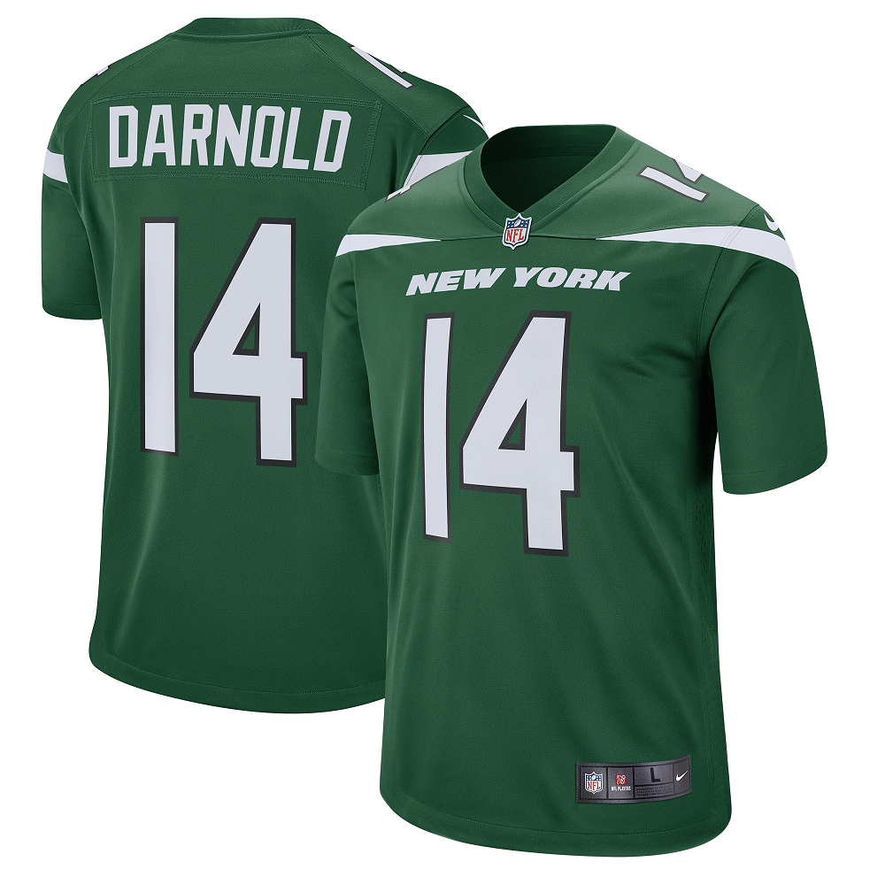 Men's New York Jets #14 Sam Darnold GREEN Player Game Jersey Men's New York Jets #14 Sam Darnold GREEN Player Game Jersey