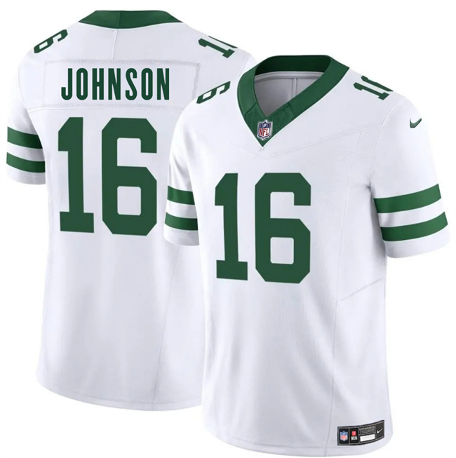 Men's New York Jets #16 Tyler Johnson White 2025 F.U.S.E. Vapor Untouchable Limited Stitched Jersey