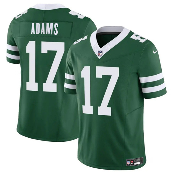 Men's New York Jets #17 Davante Adams Green 2024 F.U.S.E Throwback Limited Stitched Jersey Men's New York Jets #17 Davante Adams Green 2024 F.U.S.E Throwback Limited Stitched Jersey