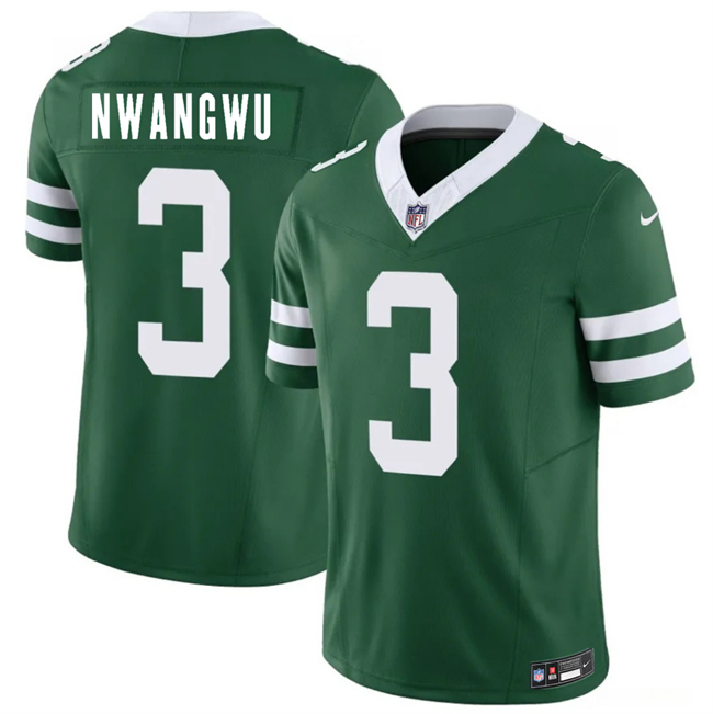 Men's New York Jets #3 Kene Nwangwu Green 2026 F.U.S.E. Vapor Untouchable Limited Stitched Jersey Men's New York Jets #3 Kene Nwangwu Green 2026 F.U.S.E. Vapor Untouchable Limited Stitched Jersey