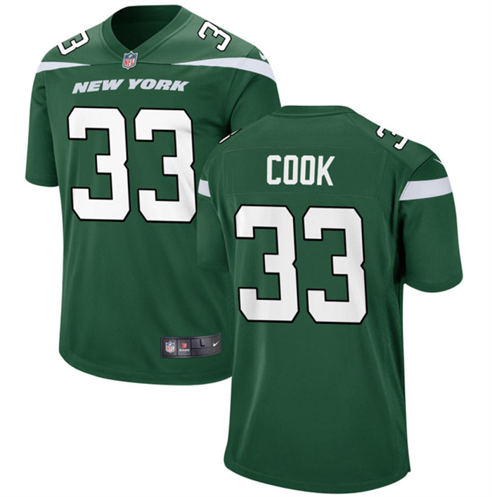 Men's New York Jets #33 Dalvin Cook Green Stitched Game Jersey Men's New York Jets #33 Dalvin Cook Green Stitched Game Jersey