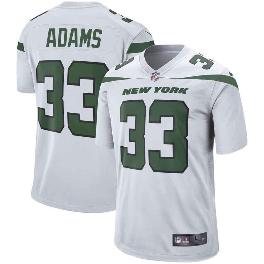 Men's New York Jets #33 Jamal Adams White Player Game Jersey Men's New York Jets #33 Jamal Adams White Player Game Jersey
