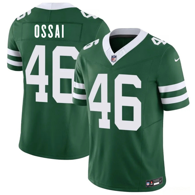 Men's New York Jets #46 Joseph Ossai Green 2026 F.U.S.E. Vapor Untouchable Limited Stitched Jersey Men's New York Jets #46 Joseph Ossai Green 2026 F.U.S.E. Vapor Untouchable Limited Stitched Jersey