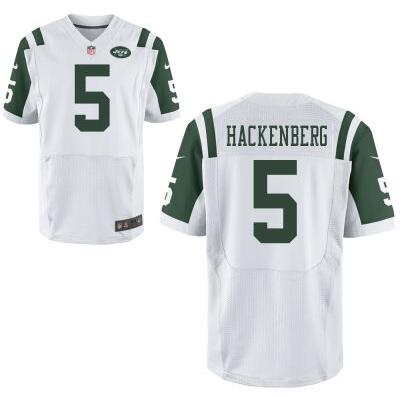 Men's New York Jets #5 Christian Hackenberg Nike White Elite 2016 Draft Pick Jersey