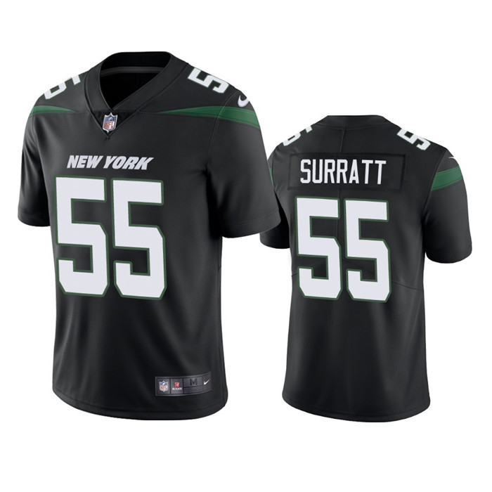 Men's New York Jets #55 Chazz Surratt Black Vapor Untouchable Limited Stitched Jersey Men's New York Jets #55 Chazz Surratt Black Vapor Untouchable Limited Stitched Jersey