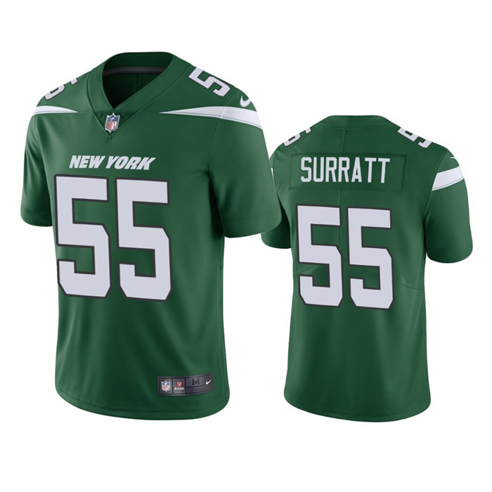 Men's New York Jets #55 Chazz Surratt Green Vapor Untouchable Limited Stitched Jersey Men's New York Jets #55 Chazz Surratt Green Vapor Untouchable Limited Stitched Jersey