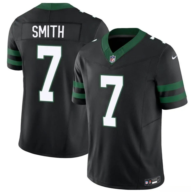 Men's New York Jets #7 Geno Smith Black 2025 F.U.S.E. Vapor Untouchable Limited Stitched Jersey Men's New York Jets #7 Geno Smith Black 2025 F.U.S.E. Vapor Untouchable Limited Stitched Jersey