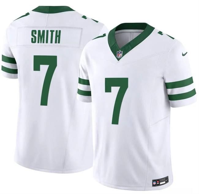 Men's New York Jets #7 Geno Smith White 2025 F.U.S.E. Vapor Untouchable Limited Stitched Jersey Men's New York Jets #7 Geno Smith White 2025 F.U.S.E. Vapor Untouchable Limited Stitched Jersey