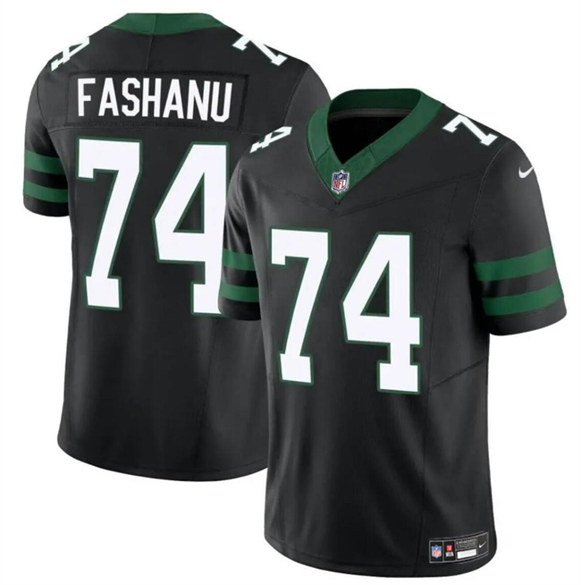 Men's New York Jets #74 Olu Fashanu Black 2024 F.U.S.E Vapor Untouchable Limited Stitched Jersey Men's New York Jets #74 Olu Fashanu Black 2024 F.U.S.E Vapor Untouchable Limited Stitched Jersey