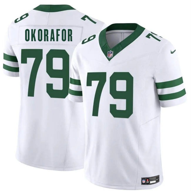 Men's New York Jets #79 Chukwuma Okorafor White 2025 F.U.S.E. Vapor Untouchable Limited Stitched Jersey