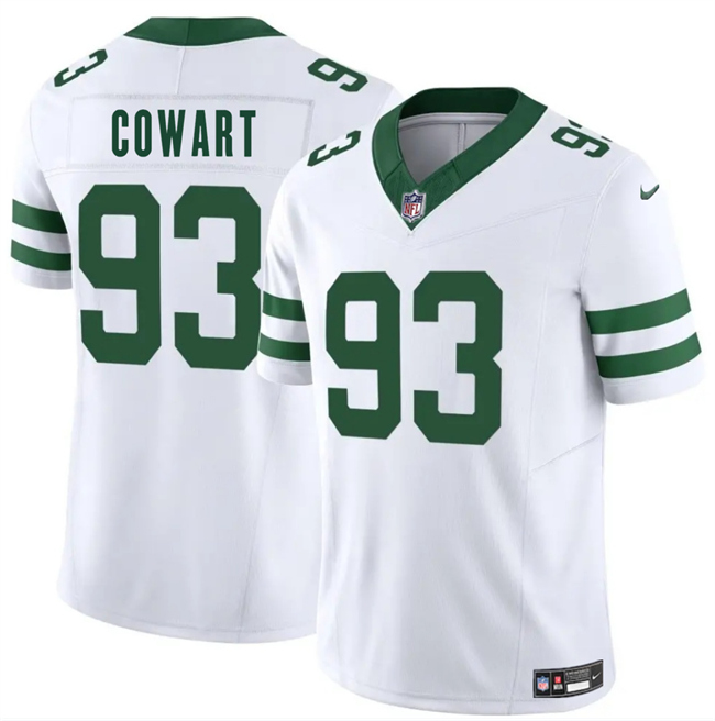 Men's New York Jets #93 Byron Cowart White 2025 F.U.S.E. Vapor Untouchable Limited Stitched Jersey