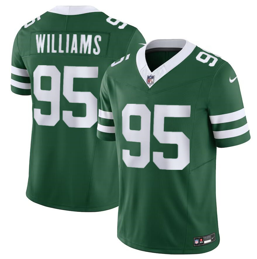 Men's New York Jets #95 Garrett Wilson Green 2024 F.U.S.E. Vapor Limited Stitched Jersey Men's New York Jets #95 Garrett Wilson Green 2024 F.U.S.E. Vapor Limited Stitched Jersey
