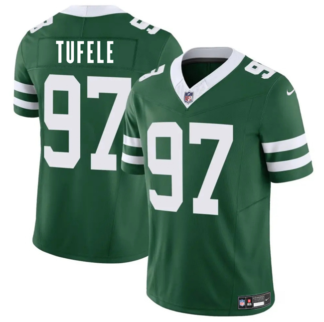 Men's New York Jets #97 Jay Tufele Green 2025 F.U.S.E. Vapor Untouchable Limited Stitched Jersey