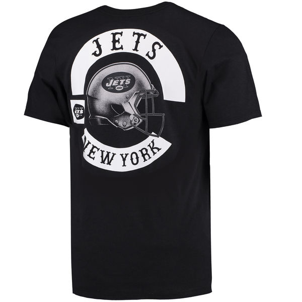 Men's New York Jets Nike Black Helmet Tri Blend T-Shirt2 Men's New York Jets Nike Black Helmet Tri Blend T-Shirt2