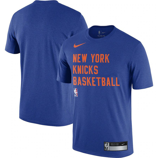 Men's New York Knicks Blue 2023 24 Sideline Legend Performance Practice T-Shirt