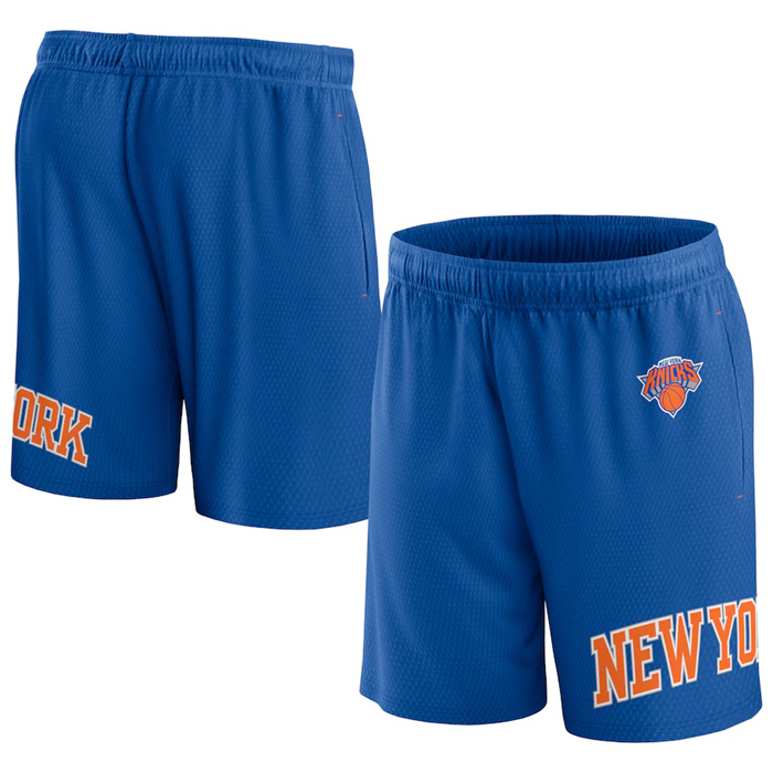Men's New York Knicks Royal Free Throw Mesh Shorts Men's New York Knicks Royal Free Throw Mesh Shorts