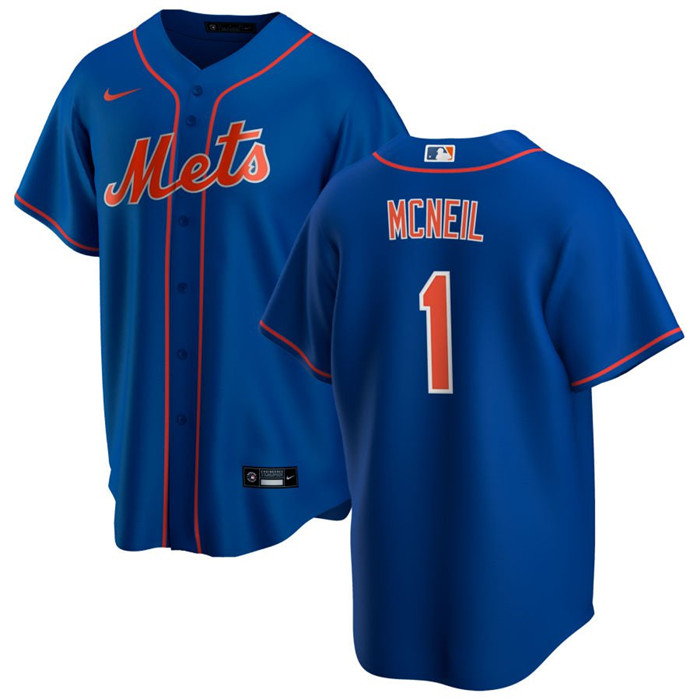 Men's New York Mets #1 Jeff McNeil Royal Cool Base Stitched Jersey Men's New York Mets #1 Jeff McNeil Royal Cool Base Stitched Jersey