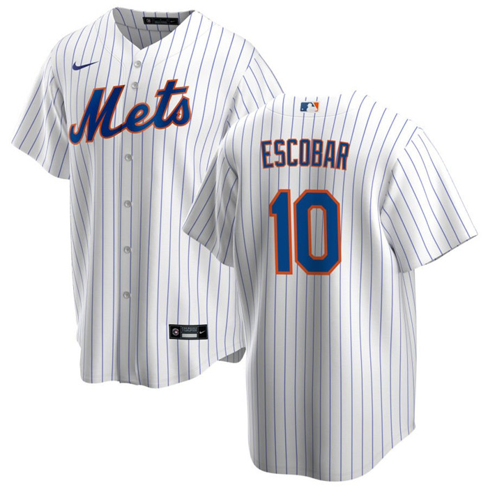 Men's New York Mets #10 Eduardo Escobar White Cool Base Stitched Jersey Men's New York Mets #10 Eduardo Escobar White Cool Base Stitched Jersey