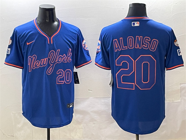 Men's New York Mets #20 Pete Alonso Royal 2025 Spring Training Stitched Baseball Jersey Men's New York Mets #20 Pete Alonso Royal 2025 Spring Training Stitched Baseball Jersey