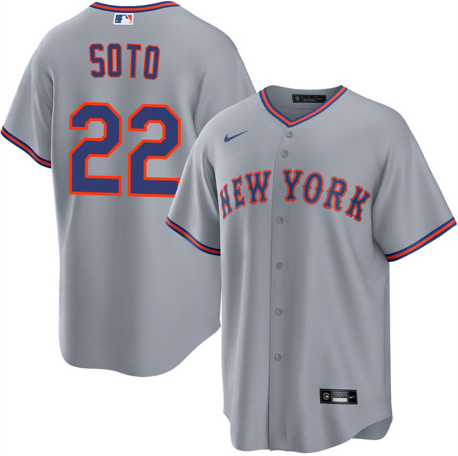 Men's New York Mets #22 Juan Soto Grey 2025 Limited Stitched Baseball Jersey Men's New York Mets #22 Juan Soto Grey 2025 Limited Stitched Baseball Jersey