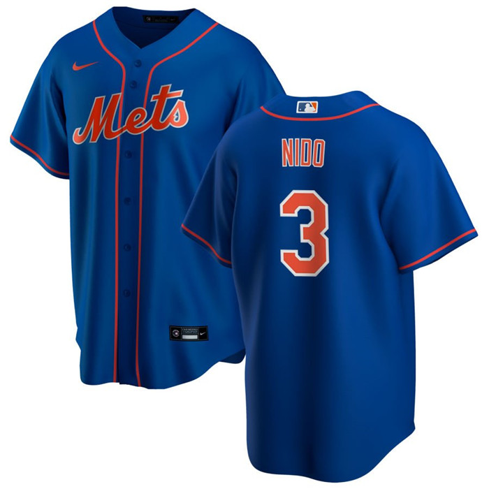 Men's New York Mets #3 Tomás Nido Royal Cool Base Stitched Jersey Men's New York Mets #3 Tomás Nido Royal Cool Base Stitched Jersey