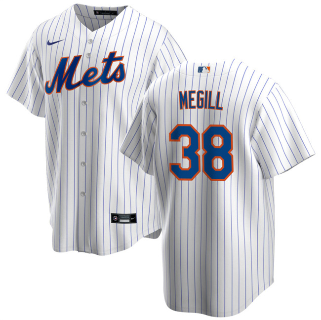 Men's New York Mets #38 Tylor Megill White Cool Base Stitched Baseball Jersey Men's New York Mets #38 Tylor Megill White Cool Base Stitched Baseball Jersey